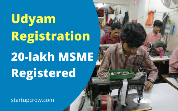 20-lakh MSME Registered On Modi Govt’s Udyam Portal. 84.5% Registration In The Past Three Months