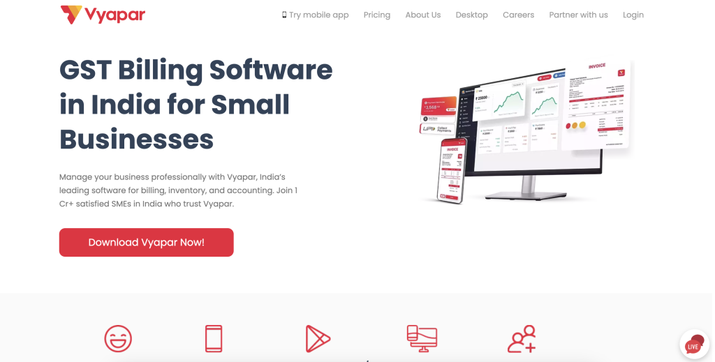 Top 5 Billing Software Most Popular in 2025 3 vyapar app